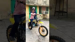 Look At His Smile  | Kids Reaction on 125cc Dirt Bike #dirtbike #shorts #kids