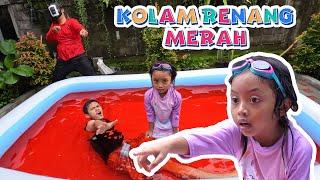 LEIKA & TOMPEL BERENANG DI KOLAM RENANG MERAH‼️ ADA PENJAGA SQUID GAME