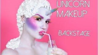 Unicorn makeup. Backstage. Макияж единорога.