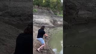 Oklahoma fisherman catches Texas Giant! #shorts #fyp #crazy #fishing