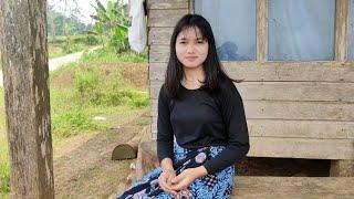 This cool atmosphere of rural house the edge of rice field with neng denis a beautiful village girl