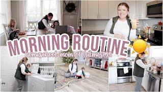 HOMESCHOOL MORNING ROUTINE + CLOTHING HAUL | PRODUCTIVE MORNING AS A PREGNANT MOM OF 4