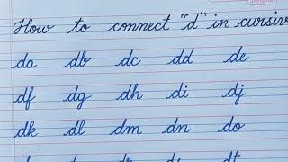 Learn how to connect letters from da to dz | Cursive writing for beginners |Cursive writing practice