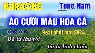 Áo Cưới Màu Hoa Cà Karaoke Tone Nam Nhạc Sống Rumba Beat Phối Mới Nhất 2024 Nhạc Lính Công Tuấn