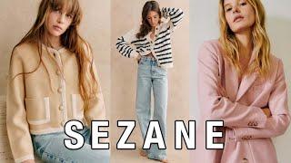 SEZANE Haul Essentials - Sezane Wide Leg Jeans, Auguste Jacket, Michele Blazer & Sohanne Earrings