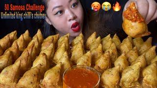 50 SAMOSA EATING CHALLENGE | SAMOSA CHALLENGE | FOOD CHALLENGE | FOOD EATING SHOW | ASMR MUKBANG