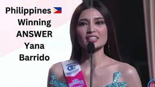 JUST IN: MISS TOURISM INTERNATIONAL 2024 PHILIPPINES YANA BARRIDO FINAL QUESTION AND ANSWER PORTION