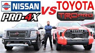 2023 Nissan Titan PRO-4X VS 2023 Toyota Tundra TRD Pro: Which Japanese Pickup Is Best?