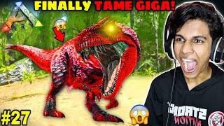 Taming Big Giganotosaurus ️ - ARK Mobile Giga Tame! - Part 27 (Hardcore + Brutal)