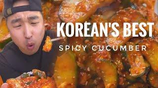 The best korean Spicy Cucumber |by chef Chris Cho