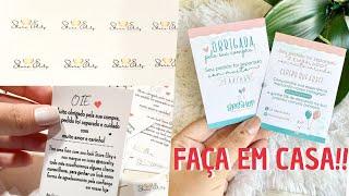 COMO FAZER CARTÕES DE AGRADECIMENTO PERSONALIZADOS PARA IMPRIMIR- PERSONALIZE COMIGO vídeo 2