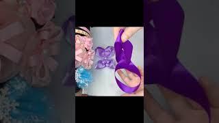 The purple ribbon handmade bow also pretty, Do you think?#diy #handmade