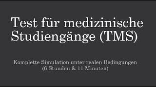 TMS Simulation // Kompletter Testtag Medizinertest (Alte Version)