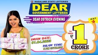 DEAR 8 PM ONWARDS DRAW DATE 01.04.2023 DEAR GOVERNMENT LOTTERIES DEAR OSTRICH EVENING SATURDAY