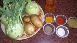Ganth Gobi Alu ki Sukhi Sabji | Kohlrabi Recipe Indian Style | गांठ गोभी आलू की सब्जी