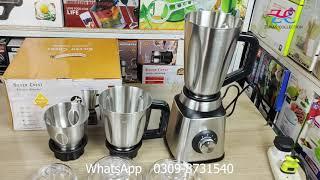 Stainless Steel 3 in 1 Juicer Set, Premium Quality Beautiful Design, Multifunction Juicer