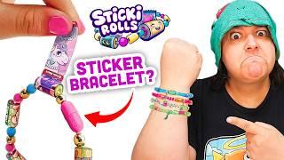 STICKERS & CANDY?! 2 Weird & Unique Bracelet Kits Sticking Rolls Unboxing