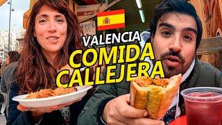 Probamos COMIDA CALLEJERA en ESPAÑA  Especial Fallas de Valencia | VUELTALMUN
