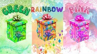 Choose Your Gift! Green, Rainbow, Pink! Are you the lucky one #chooseone #pink #green #rainbow