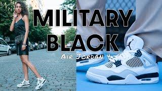 YOU CAN WEAR THESE EVERYWHERE!  Air Jordan 4 Military Black Review, How to Style and Adult vs GS