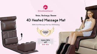 Home Massage Game with This Amazing Kneading and Vibration Massage Mat with Foot Massager