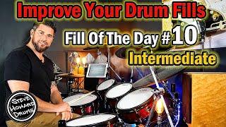 Improve Your Drum Fills -  Drum Fill Of The Day #10 Intermediate Tutorial Lesson