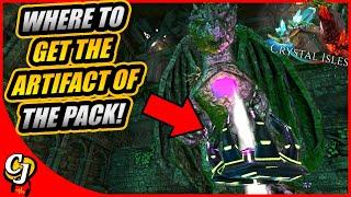 Where To Find The ARTIFACT Of The PACK On The CRYSTAL ISLES Map!! || Ark Crystal Isles!!