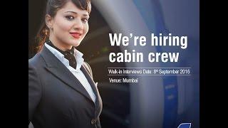 Air hostess job walk in interview requirements - GO AIR