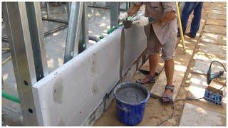 Lightweight concrete made of cement limestone aluminum powder for peb buildings thermal insulation