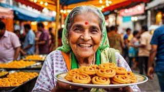 Elderly Women Selling Jalebi Fafda - Heartwarming Street Food Surprise || The Foodie Hat