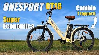 City bike elettrica economica OneSport OT18-3