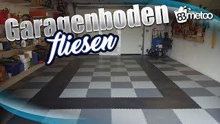 Garagenboden Fliesen mit PVC Bodenbelag von Fortelock - Garagenboden im Schachbrett Muster