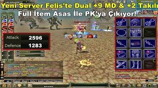 DomenicoWacco - Felis'te Dual +9 MD & +2 Takılı Full İtem Asas Charla PK'ya Çıkıyor! | Knight Online