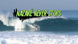 Surfers and Bodyboarders enjoy "Small" Nazaré | Raw footage