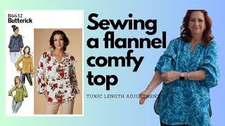 Sewing Butterick 6632 Pull over top with tunic length adjustment