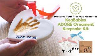 How to: DIY Baby Handprint Footprint Ornament Keepsake Kit by KeaBabies