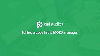 Editing a page in the MODX CMS Manager