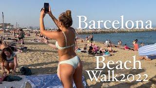 Barcelona Beach Walking Tour Platja Barceloneta Beach Walk 2022