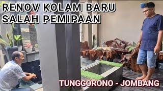 RENOVASI PEMIPAAN KOLAM KOI | owner Bp Demmy | Tunggorono Jombang