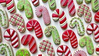 10 CANDY CANE CHRISTMAS COOKIES  ~ Satisfying Cookie Decorating