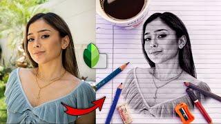 Snapseed sketch photo editing | drawing photo editing | pencil drawing effect