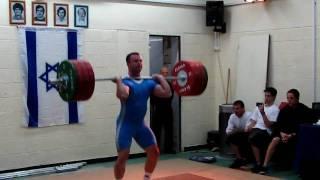 Israeli national record 195kg clean and jerk