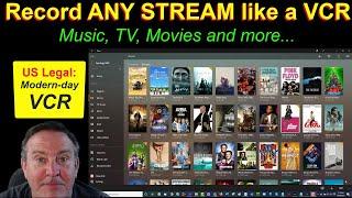 Record ANY STREAM just like a VCR - Legal for home - use featuring PLEX on Synology