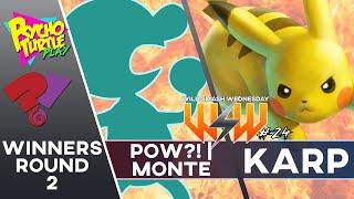 Wild Smash Wednesday #24 - POW?! | Monte (Mr. Game & Watch) vs Karp (Pikachu) / Winners Round 2