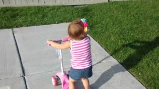 Brynli on her Radio Flyer Scooter