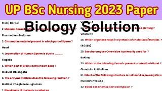 UP BSc Nursing 2023 Question Paper | Biology Portion | CNET 2023 Paper Solution