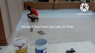 Roof slap waterproofing application, Dr. fixit system, 10 years durable product, 100% #roofleakage