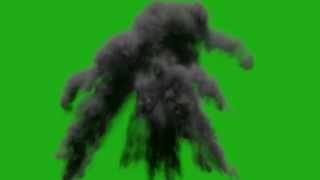 Mid Air Explosion Effect - Green Screen