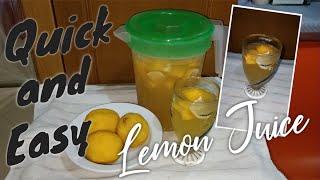 Quick and Easy Lemon Juice |BABA PINOY TV