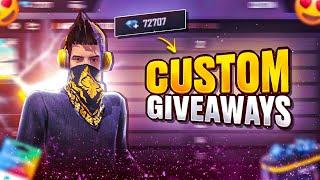 FREE FIRE LIVE CUSTOM ROOM GIVEAWAY | FF LIVE TEAM CODE GIVEAWAY | FF LIVE GIVEAWAY DJ ALOK |FF LIVE